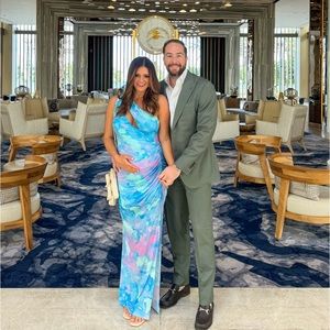 Majorelle Dorothea Gown in Blue Watercolor Large